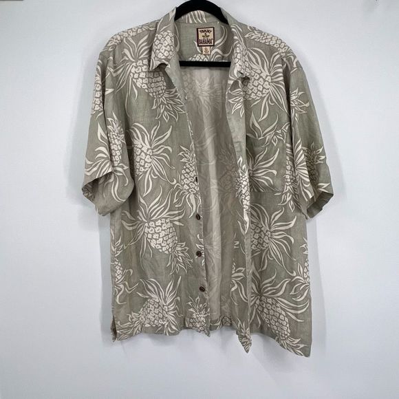 Tommy Bahama 100% Silk Pineapple Shirt - Picture 9 of 11